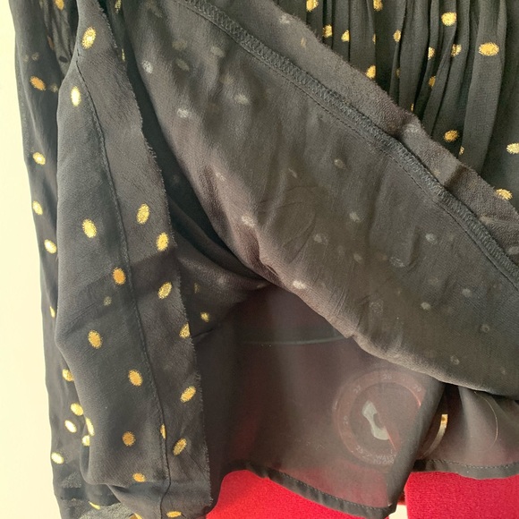 ANTHROPOLOGIE BLACK with GOLD BLOUSE - Picture 6 of 8